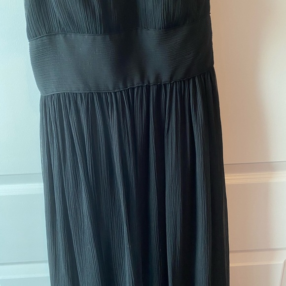 J. Crew Emily black strapless silk chiffon dress 2 - Picture 8 of 9